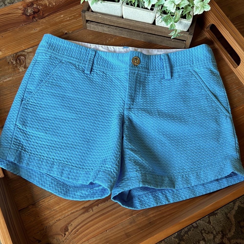 Lilly Pulitzer Bundle of Two Blue & Peach Shorts. Size 2 - Picture 3 of 8